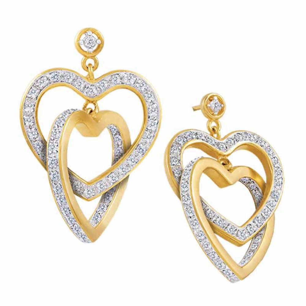Danbury Mint Diamond Earrings - Picture 2 of 8